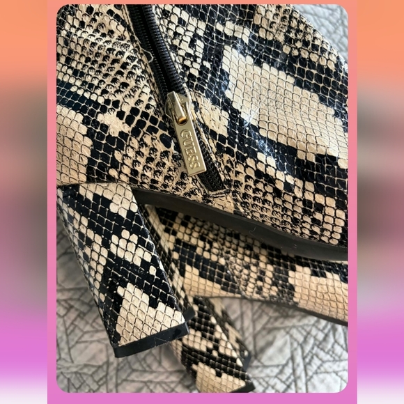 Guess Snakeskin Pattern Knee-High Boots - Picture 5 of 5